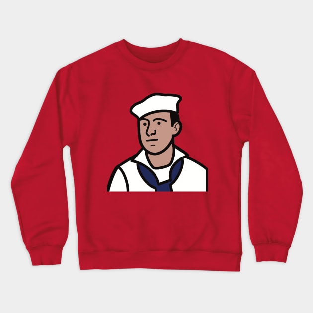 Sailor Joe in White Uniform Crewneck Sweatshirt by FlippinTurtles